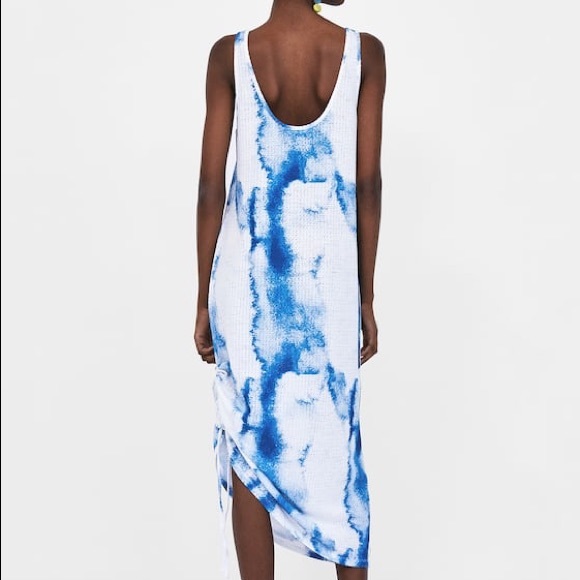 Zara tie-dye dress with gathered details - Picture 2 of 7